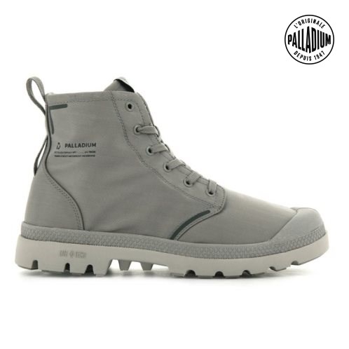 Palladium Pampa Lite+ Recycle WP+ Men's Boots Grey | UK T462-TNE